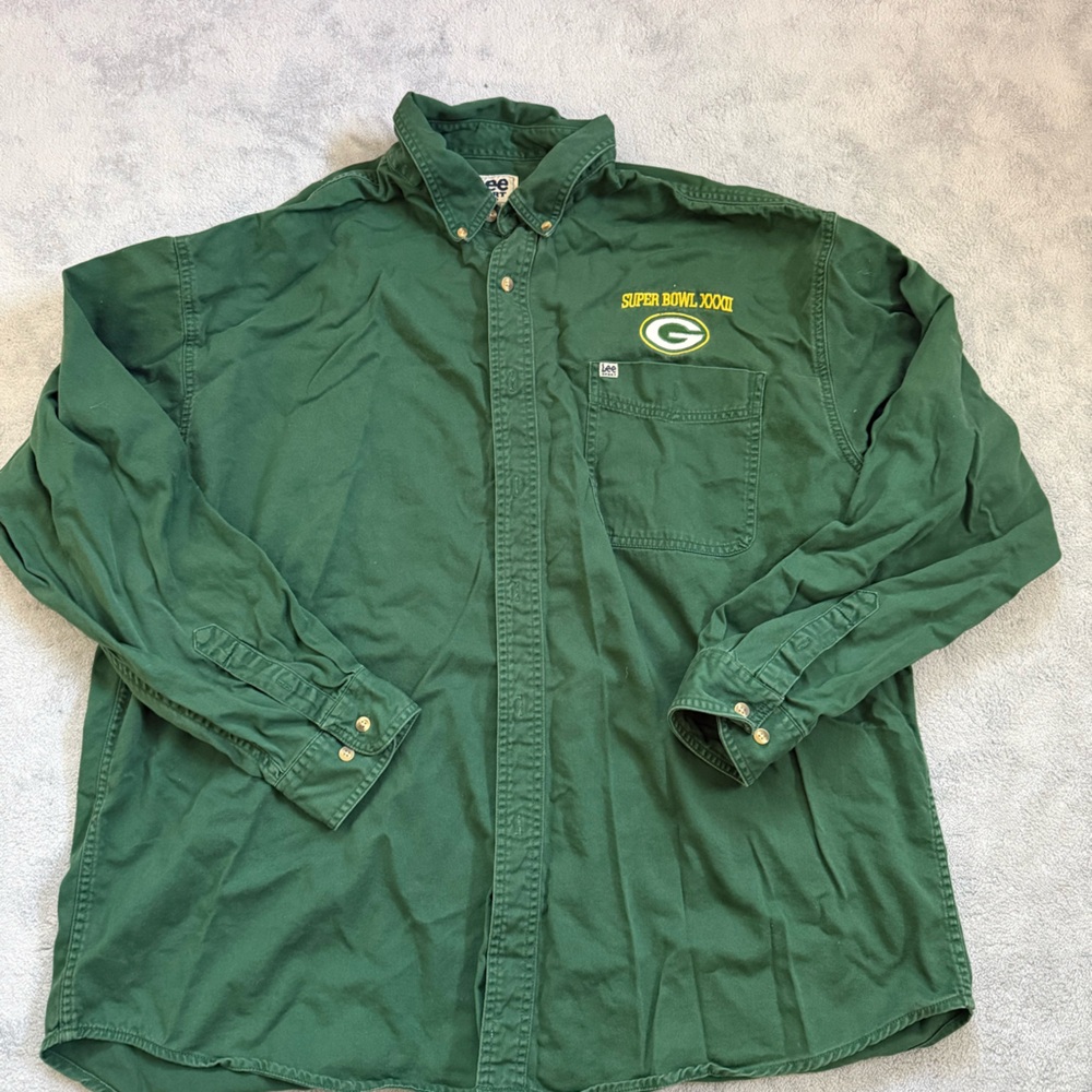 Green Bay Packers Super Bowl Button Down Shirt